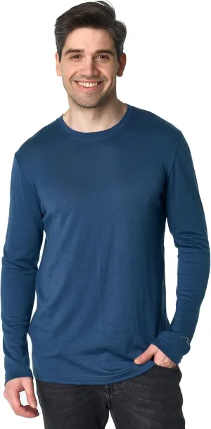 Merino Wool Base Layer Mens - 100% Merino Wool Shirts for Men Thermal Underwear Long Sleeve T-Shirt for Hiking Hunting
