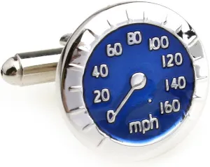 MRCUFF Speedometer Race Car Auto Racing Pair Cufflinks in a Presentation Gift Box & Polishing Cloth