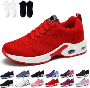 Musabela Orthopedic Sneakers for Women, Breathable Wide Toe Box Sneaker, Air Cushion Slip-On Platform Sneakers
