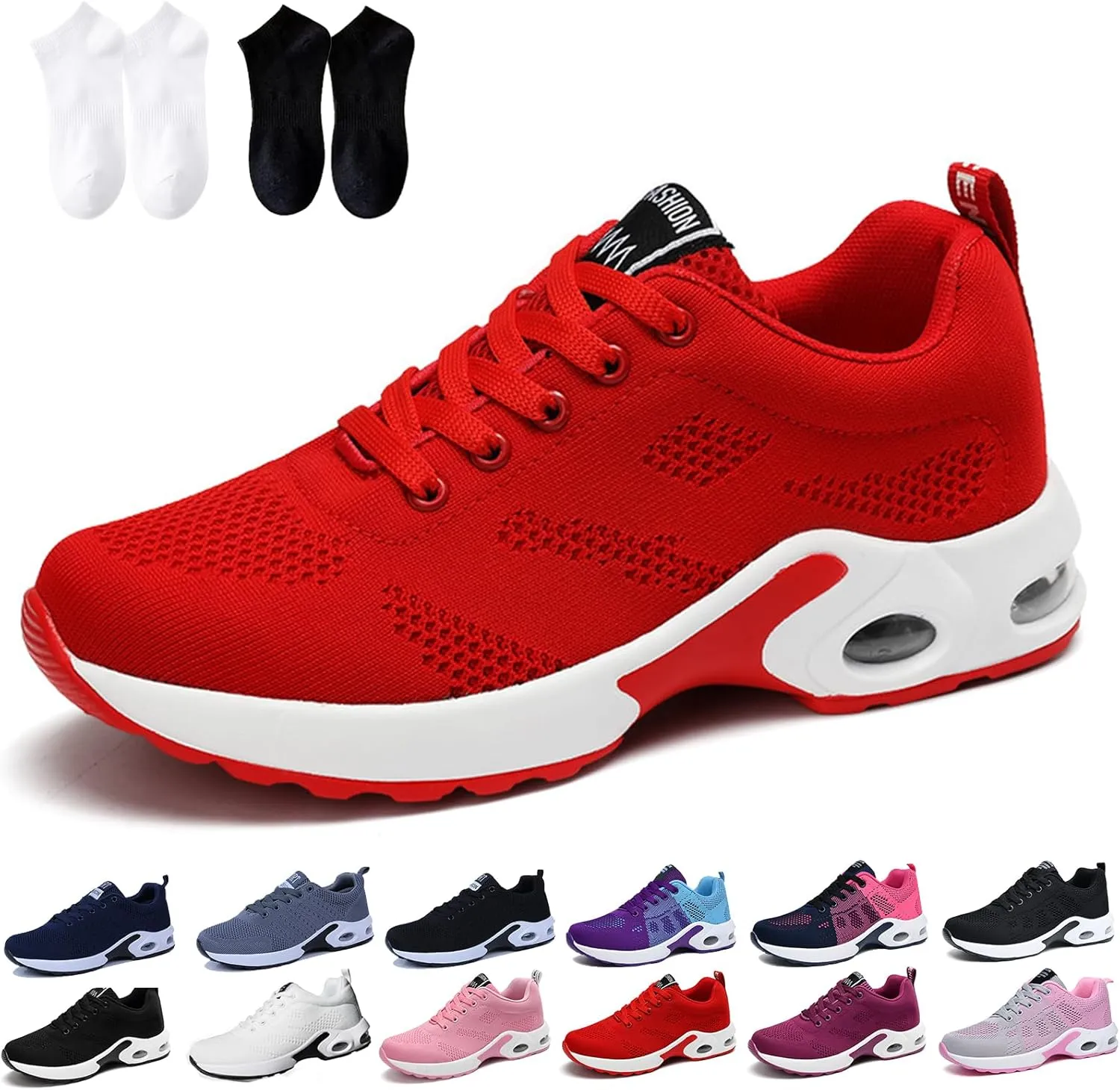 Musabela Orthopedic Sneakers for Women, Breathable Wide Toe Box Sneaker, Air Cushion Slip-On Platform Sneakers