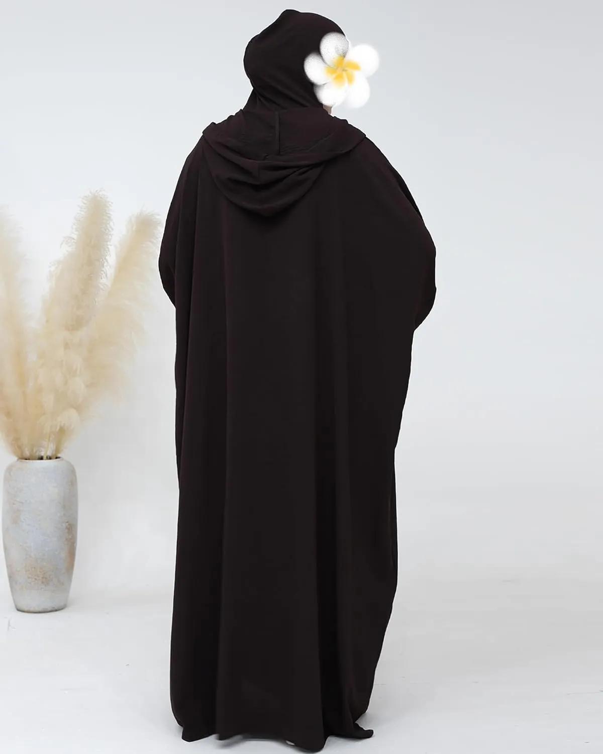 Muslim Prayer Dress Women Hooded Abaya Solid Color Dubai Maxi Dress Elastic Cuffs Islamic Clothes Long Sleeve Jilbab