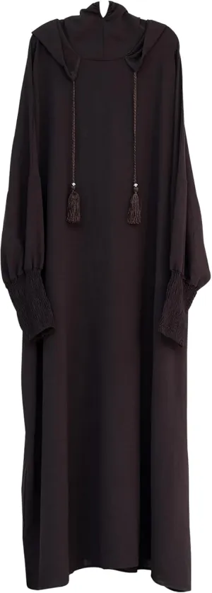 Muslim Prayer Dress Women Hooded Abaya Solid Color Dubai Maxi Dress Elastic Cuffs Islamic Clothes Long Sleeve Jilbab