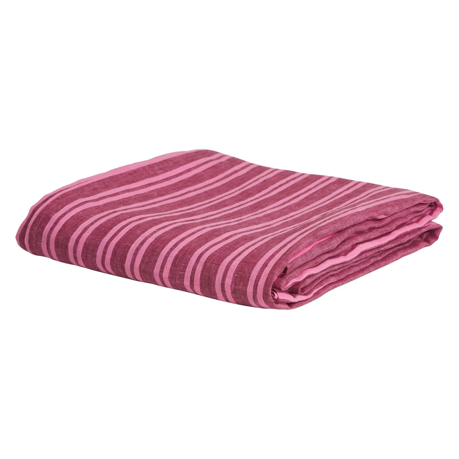 Nadine Linen Flat Sheet - Mahogany