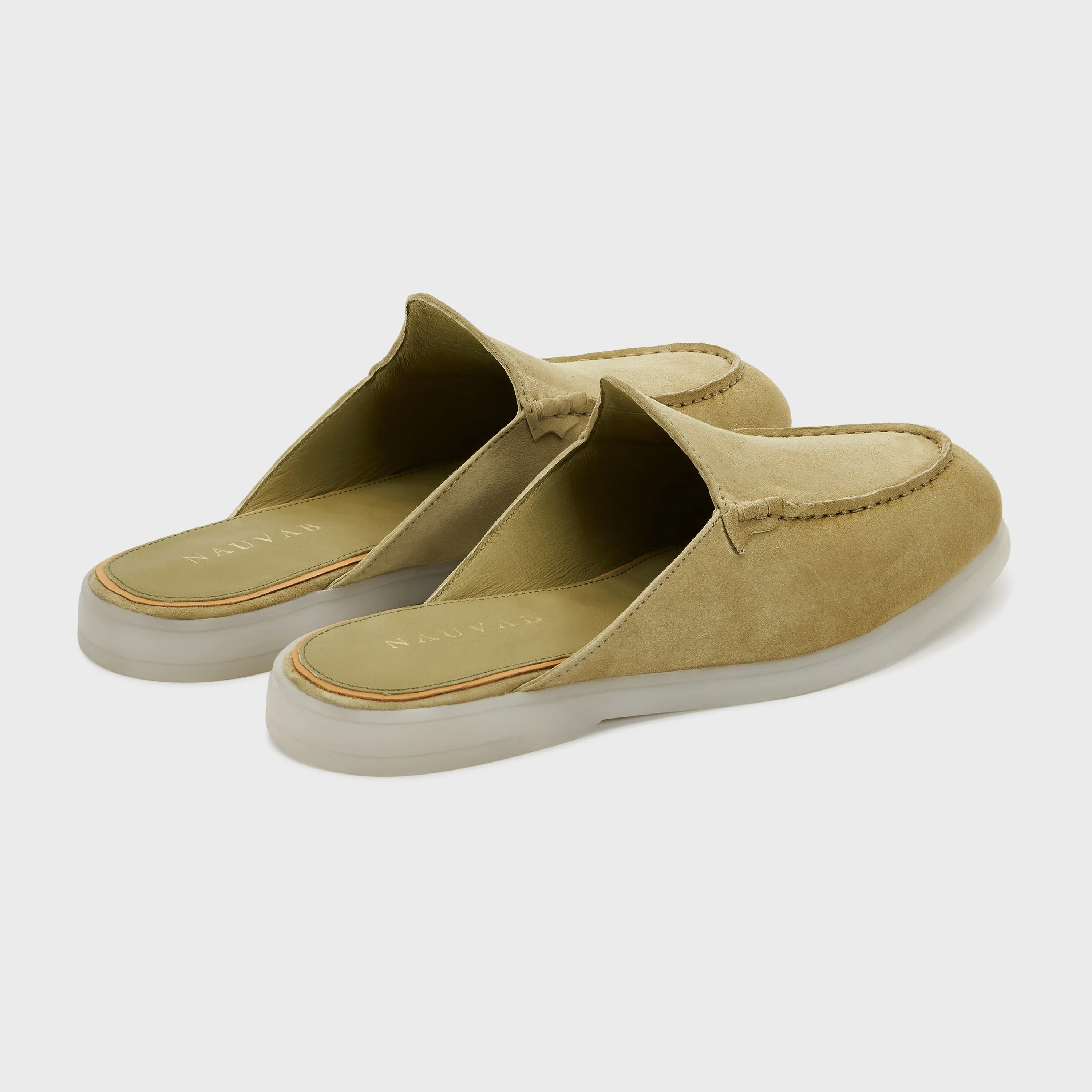 Nagra Mule | Sage Green Suede