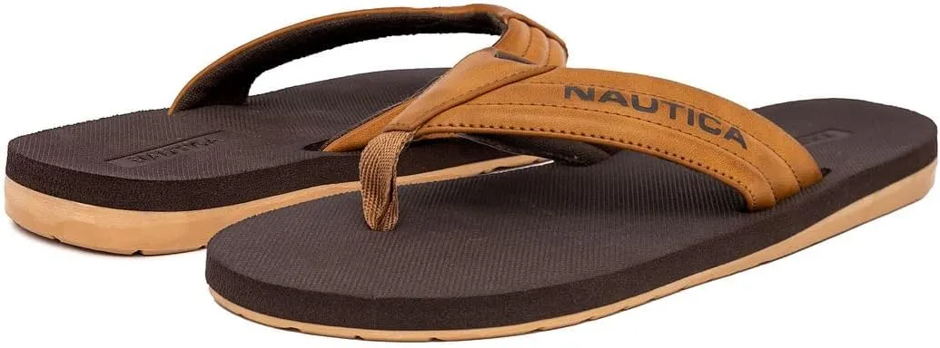 Nautica Men's Flip Flop, Beach Sandal, Boat Slide, Water Slippers