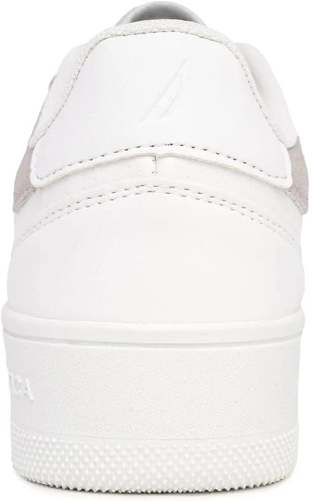 Nautica Women’s Lace-Up Fashion Sneakers – Low-Top Casual Walking & Tennis Shoes with Platform or Regular Heel