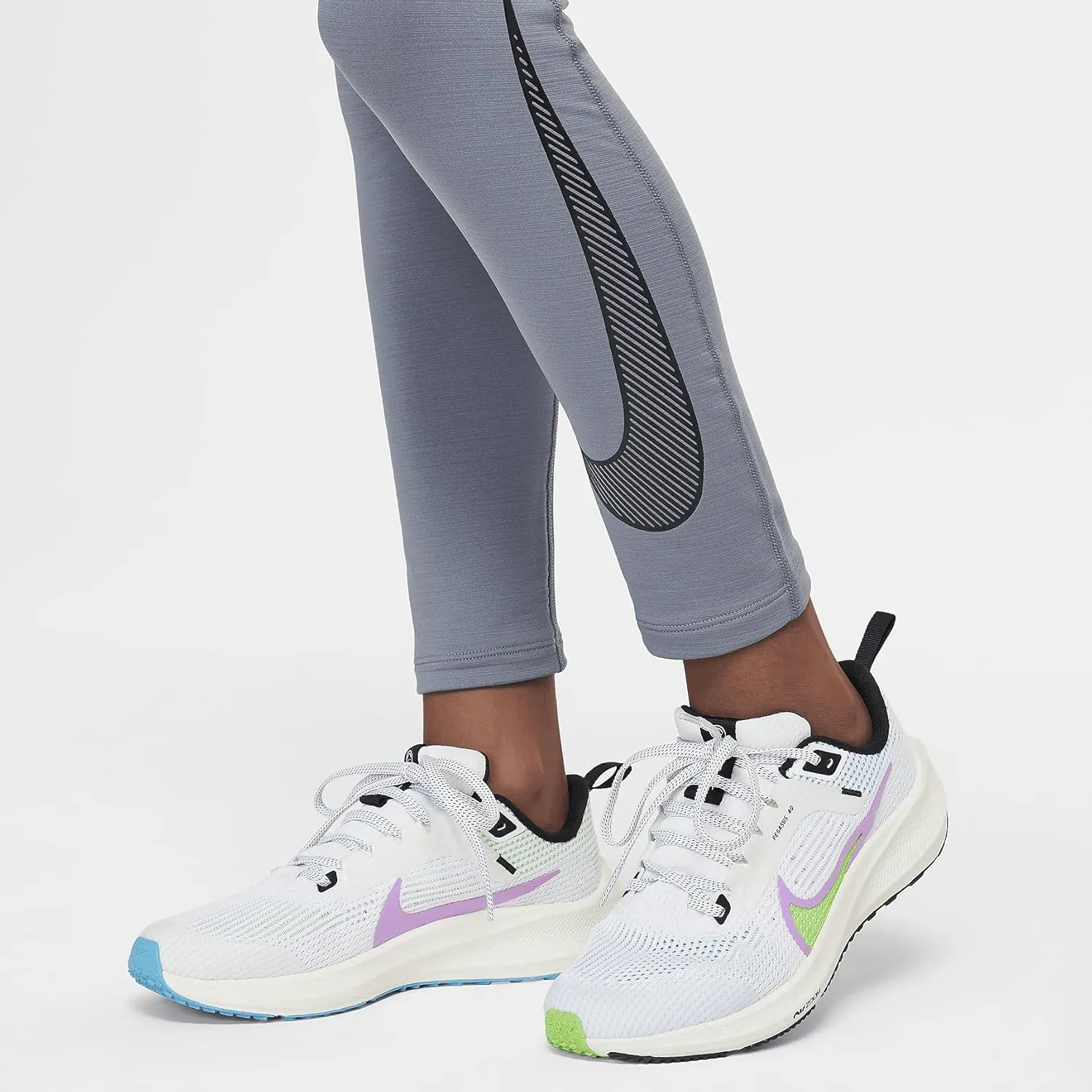 Nike Pro Warm Big Kids' (Boys') Dri-FIT Training Tights (HF4364-084, Smoke Grey/Black)