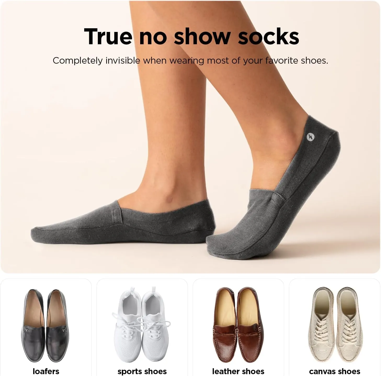 No Show Socks 3 Pairs for Women and Men, Non Slip, Low Cut Liner, Invisible, Loafer, Sneaker, Flats, Boat Socks