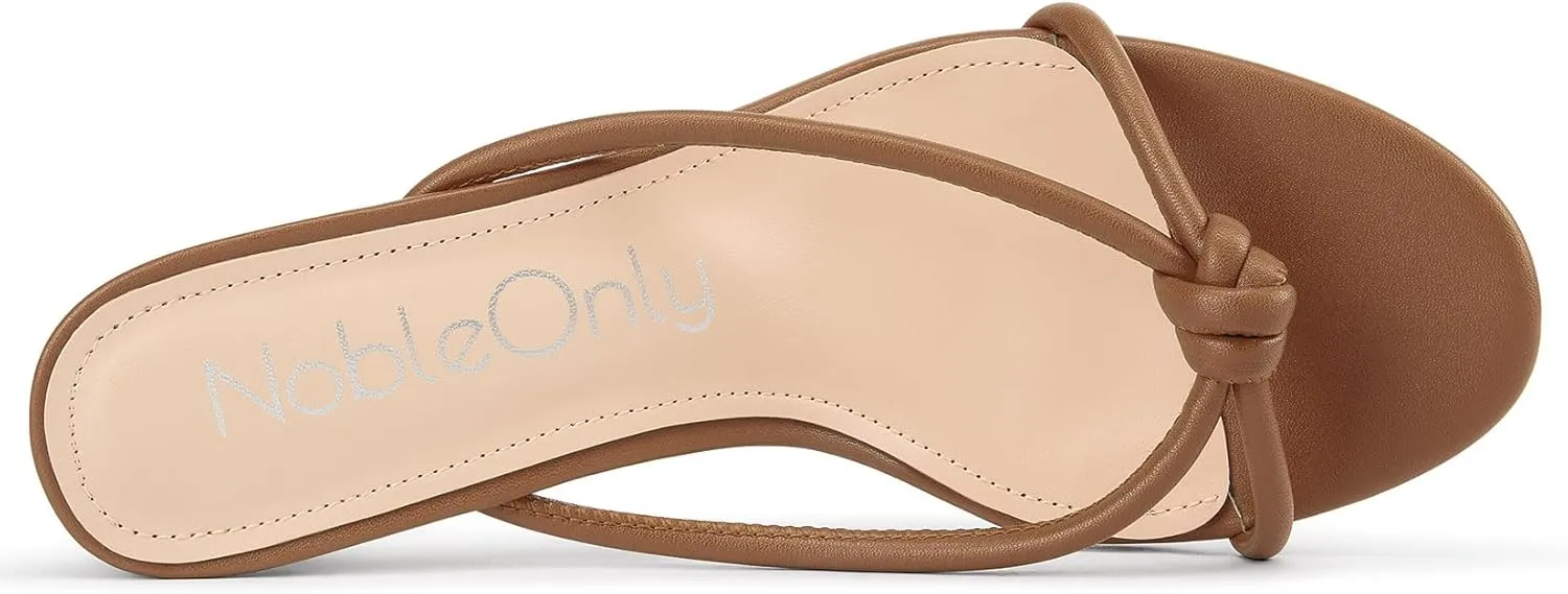 NobleOnly Women's Black Kitten Heel Mule Sandals, 2.4 Inches, Open Toe, Slip On, Party, Prom, Wedding, Evening, Classic Style