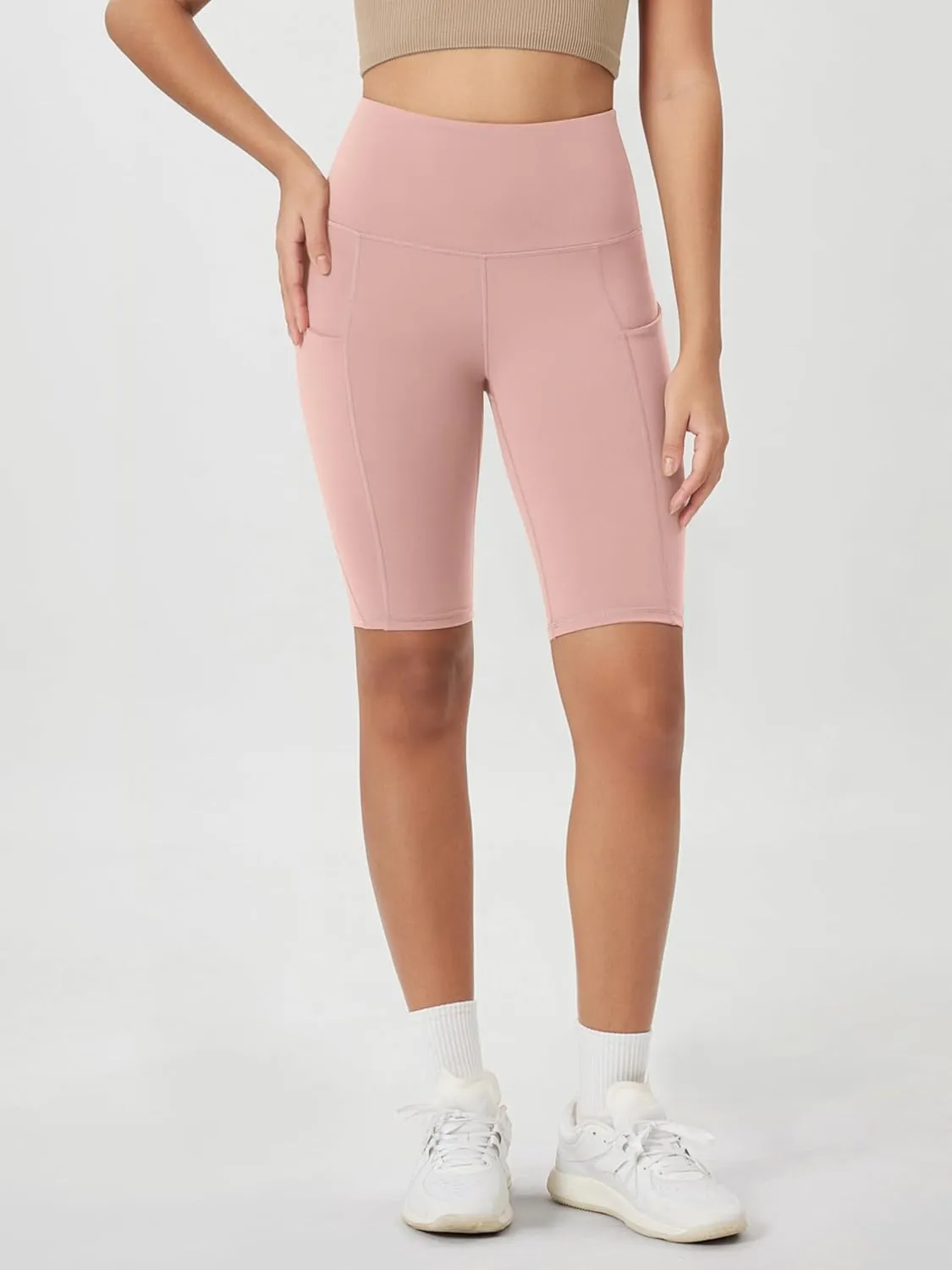 ODODOS Women's Tummy Control Biker Shorts 2.0 with Pockets High Waist Athletic Workout Yoga Shorts-3.5''/ 5"/ 8" / 10" Inseam