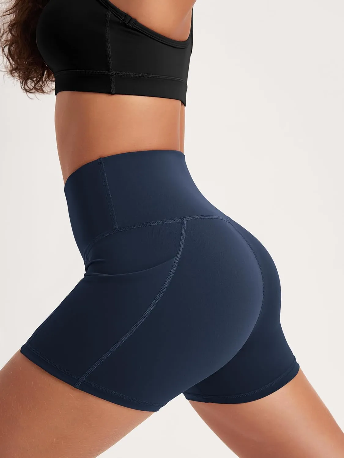 ODODOS Women's Tummy Control Biker Shorts 2.0 with Pockets High Waist Athletic Workout Yoga Shorts-5" / 8" / 10" Inseam