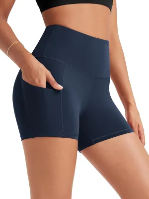 ODODOS Women's Tummy Control Biker Shorts 2.0 with Pockets High Waist Athletic Workout Yoga Shorts-5" / 8" / 10" Inseam