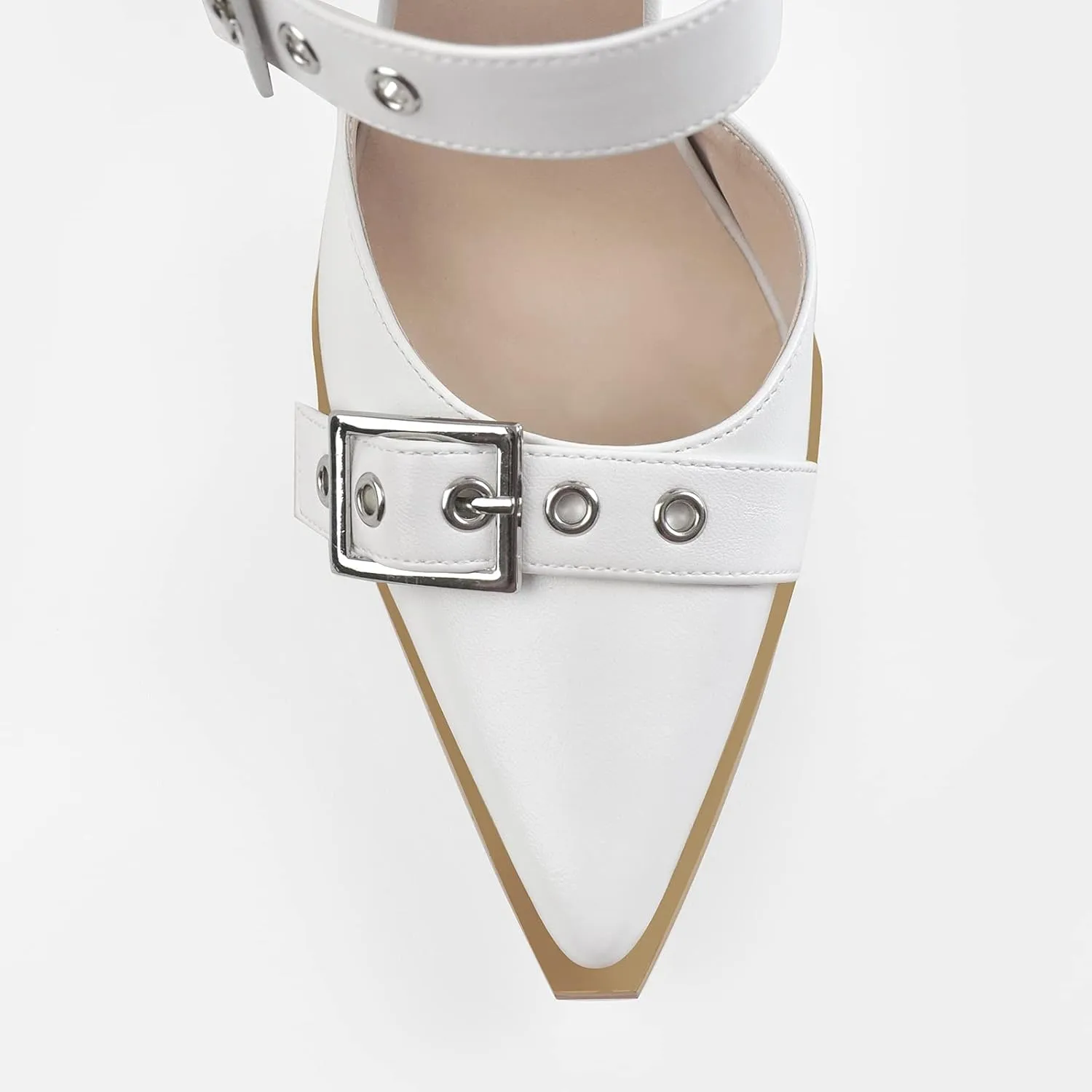onlymaker Women's Middle Block Heels Close Toe Buckle Ankle Strap Zipper Summer Sandal