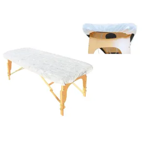 Pack of 20 Disposable Fitted Massage Table Sheets Bed Covers with Elastic Maximum 82 x 35 inches White LZ015W