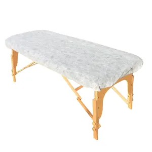 Pack of 20 Small Size Disposable Fitted Massage Table Sheets Bed Covers with Elastic Maximum 75 x 30 inches White LZ028W