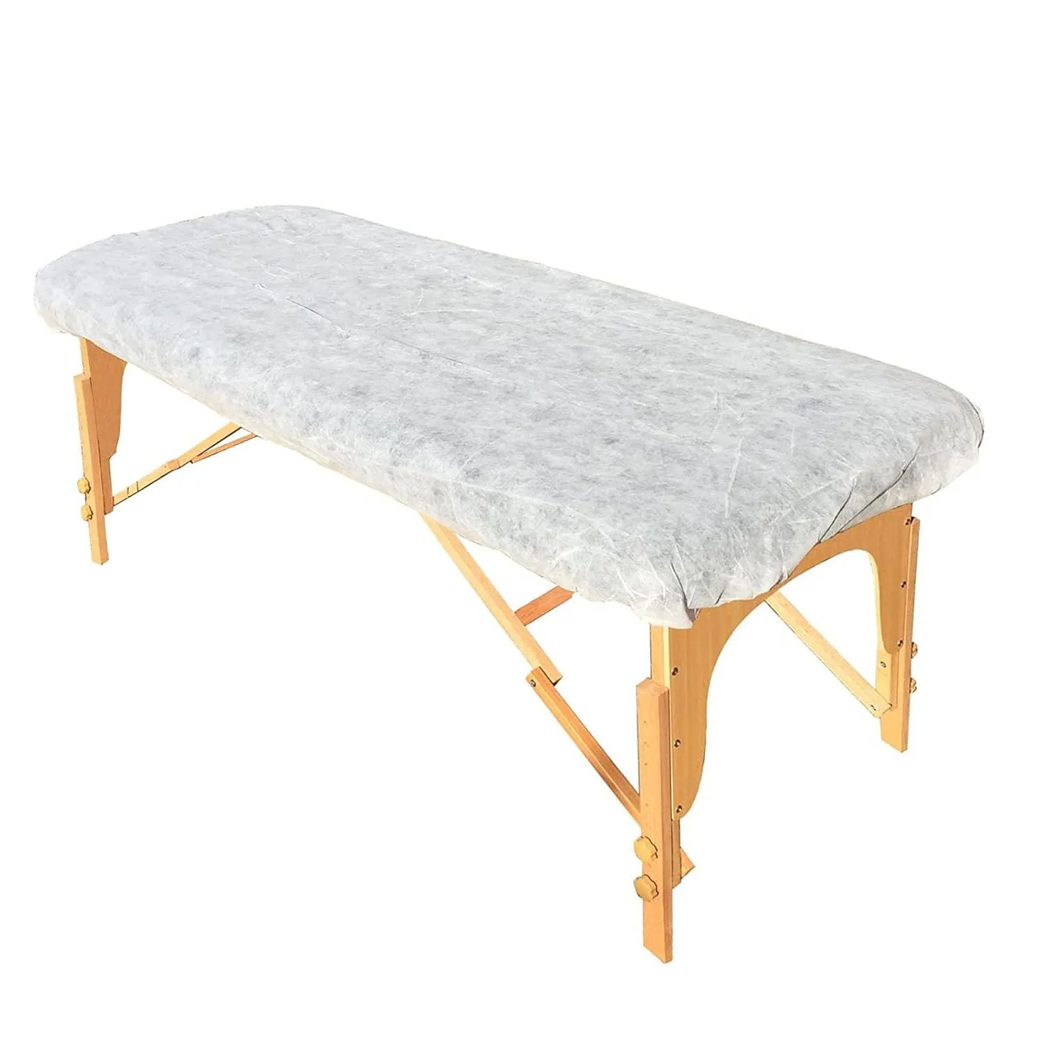 Pack of 20 Small Size Disposable Fitted Massage Table Sheets Bed Covers with Elastic Maximum 75 x 30 inches White LZ028W