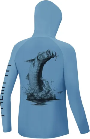 Palmyth Boys Fishing Shirt Youth Hoodie UPF 50  Sun Protection Long Sleeve Hooded Shirts