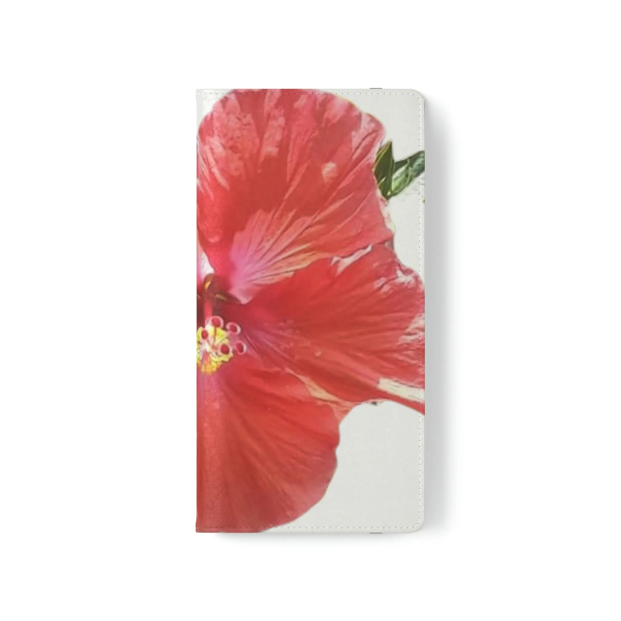 Peach Hibiscus White Background | Folio Phone Case | High Bloom Collection | Life By Ortavia