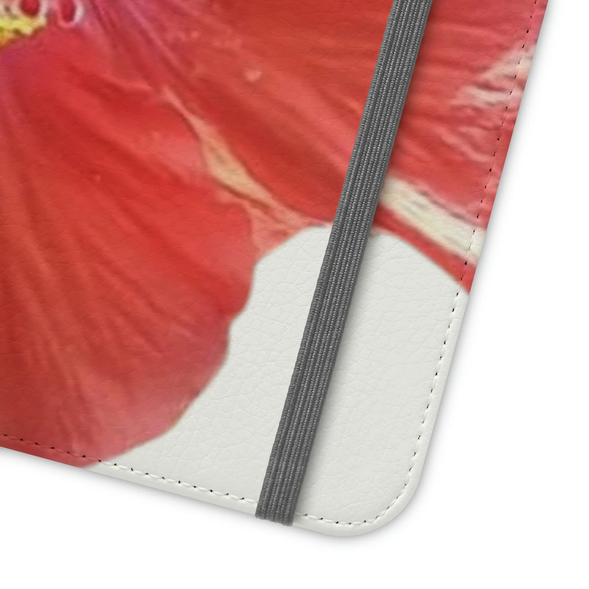 Peach Hibiscus White Background | Folio Phone Case | High Bloom Collection | Life By Ortavia