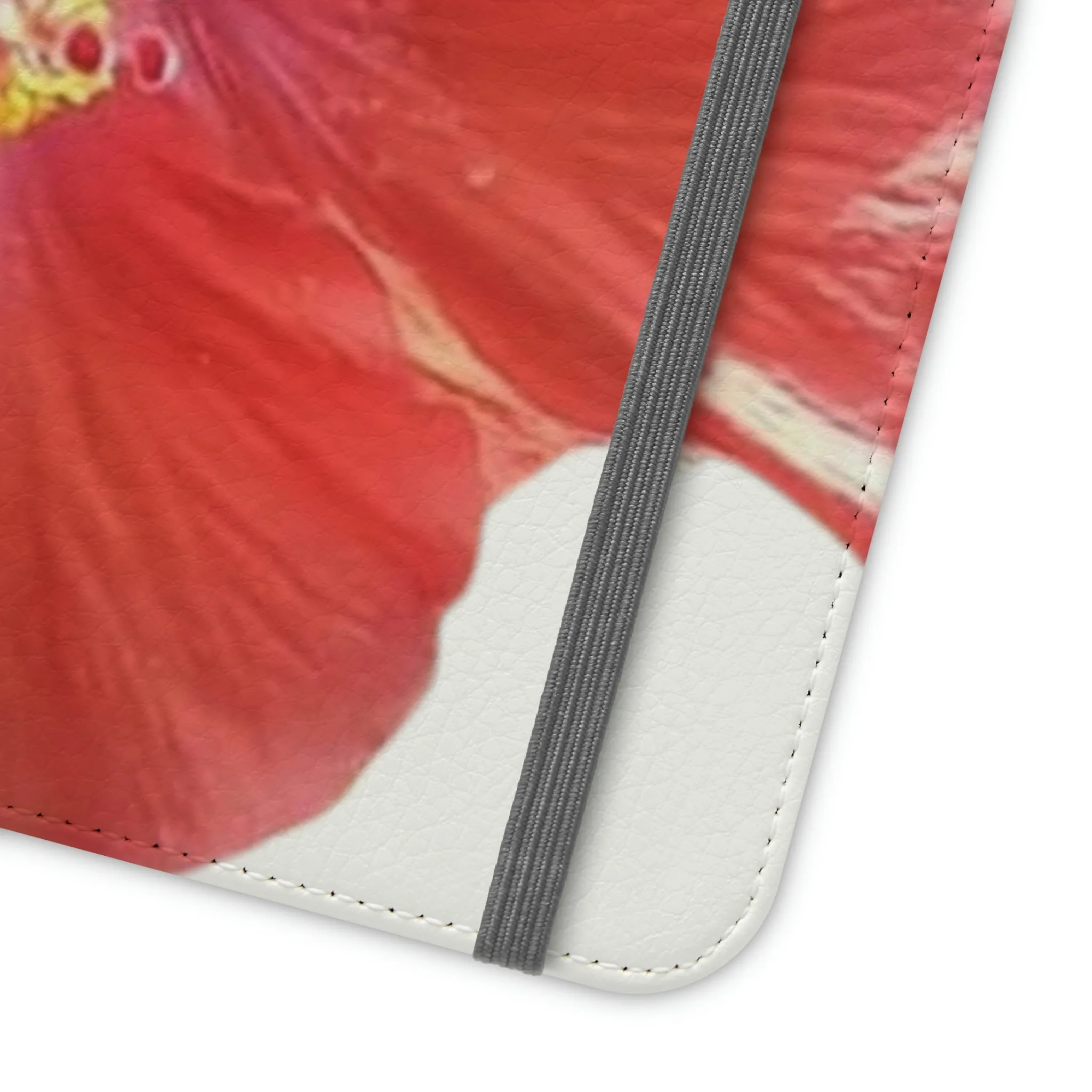 Peach Hibiscus White Background | Folio Phone Case | High Bloom Collection | Life By Ortavia