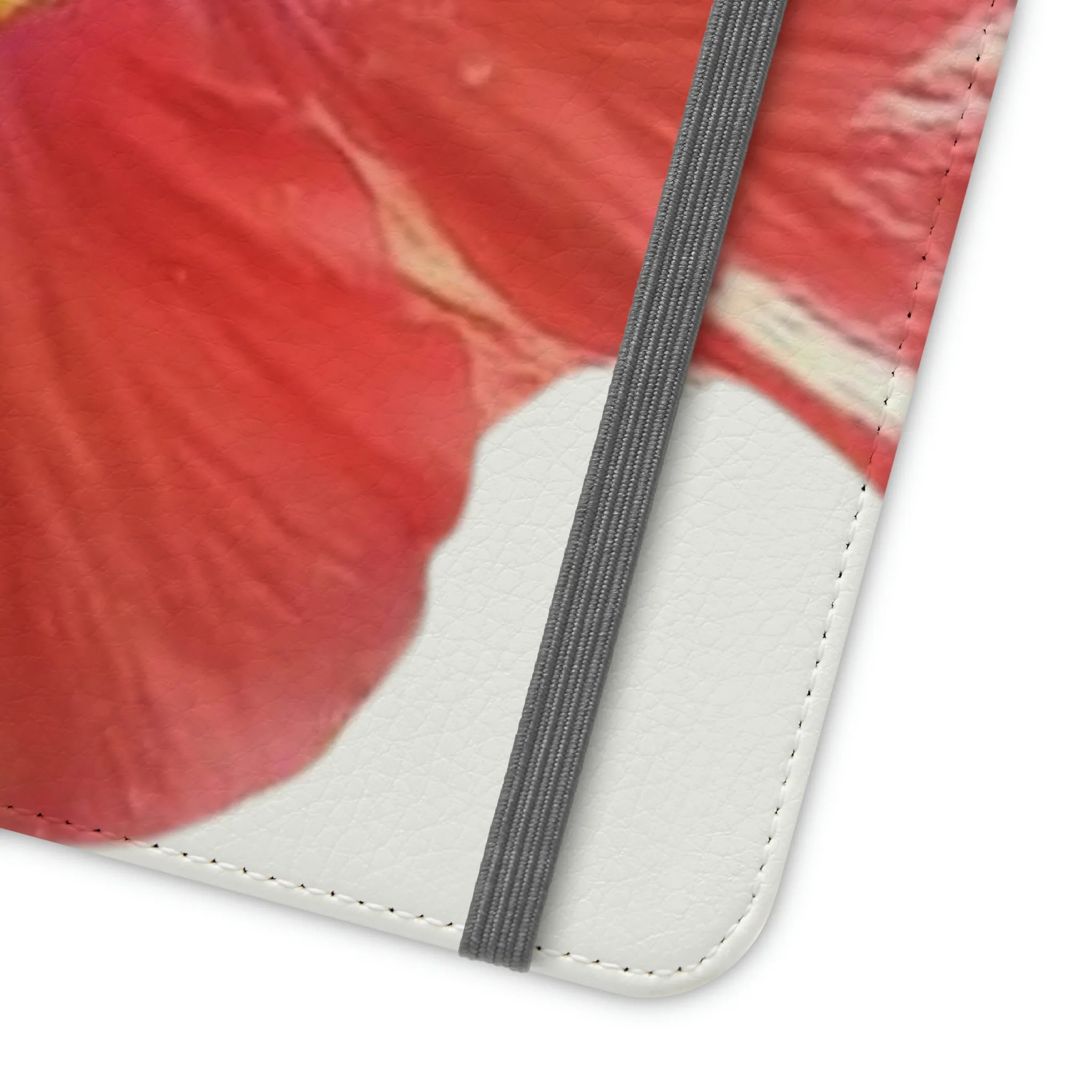 Peach Hibiscus White Background | Folio Phone Case | High Bloom Collection | Life By Ortavia