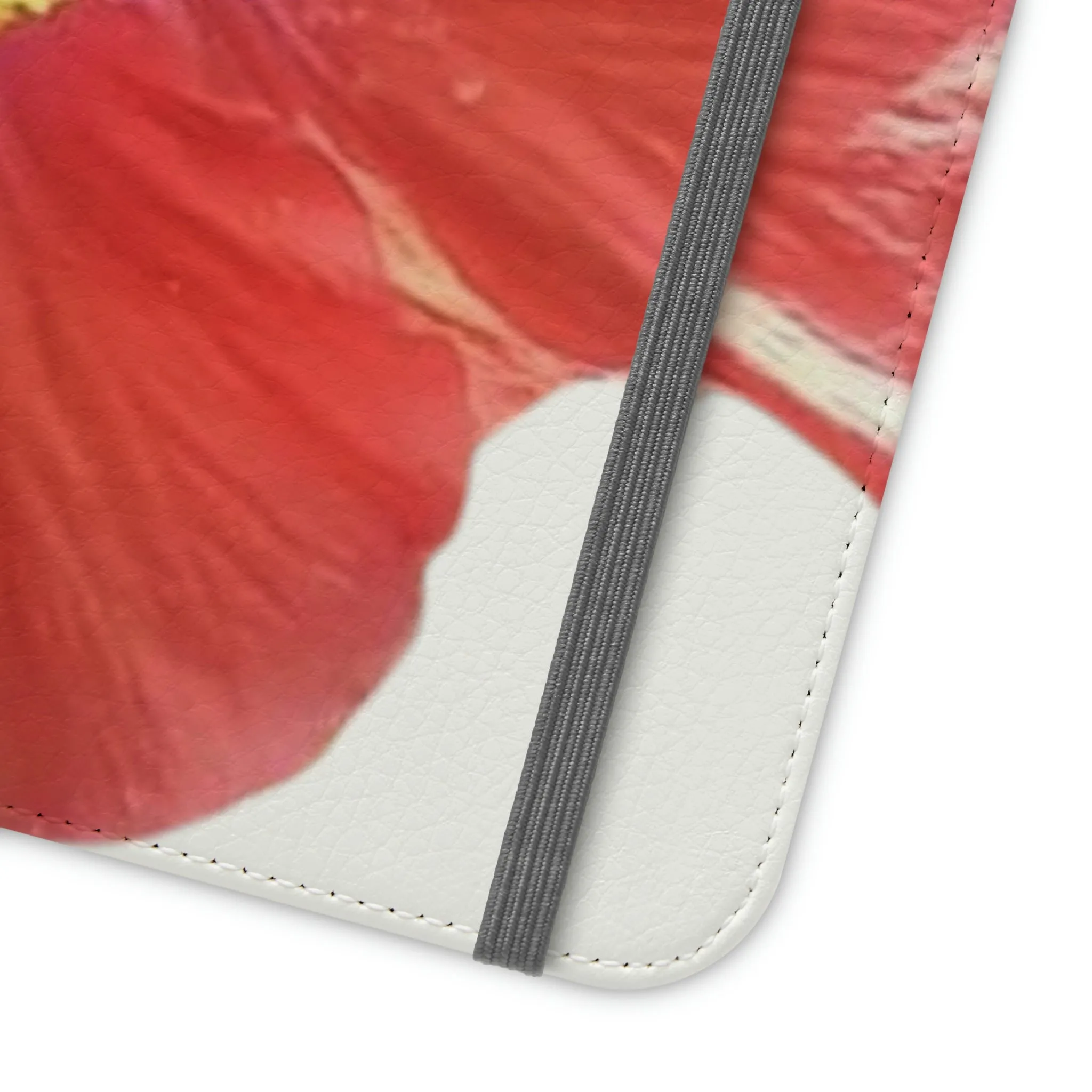 Peach Hibiscus White Background | Folio Phone Case | High Bloom Collection | Life By Ortavia