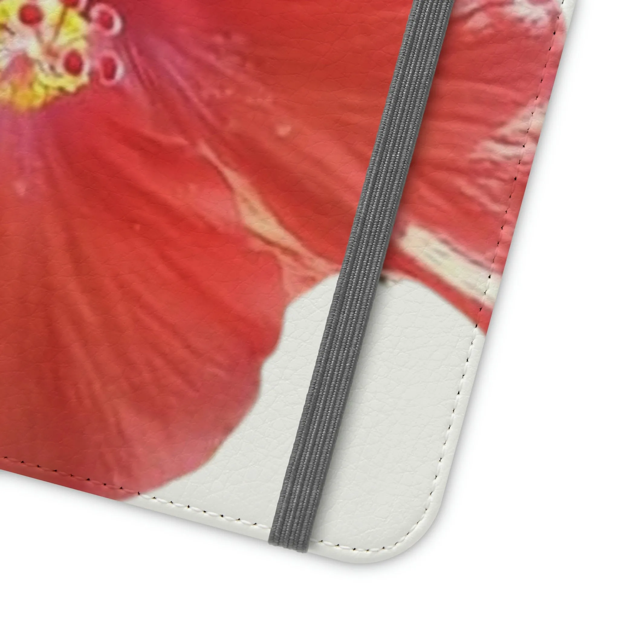 Peach Hibiscus White Background | Folio Phone Case | High Bloom Collection | Life By Ortavia