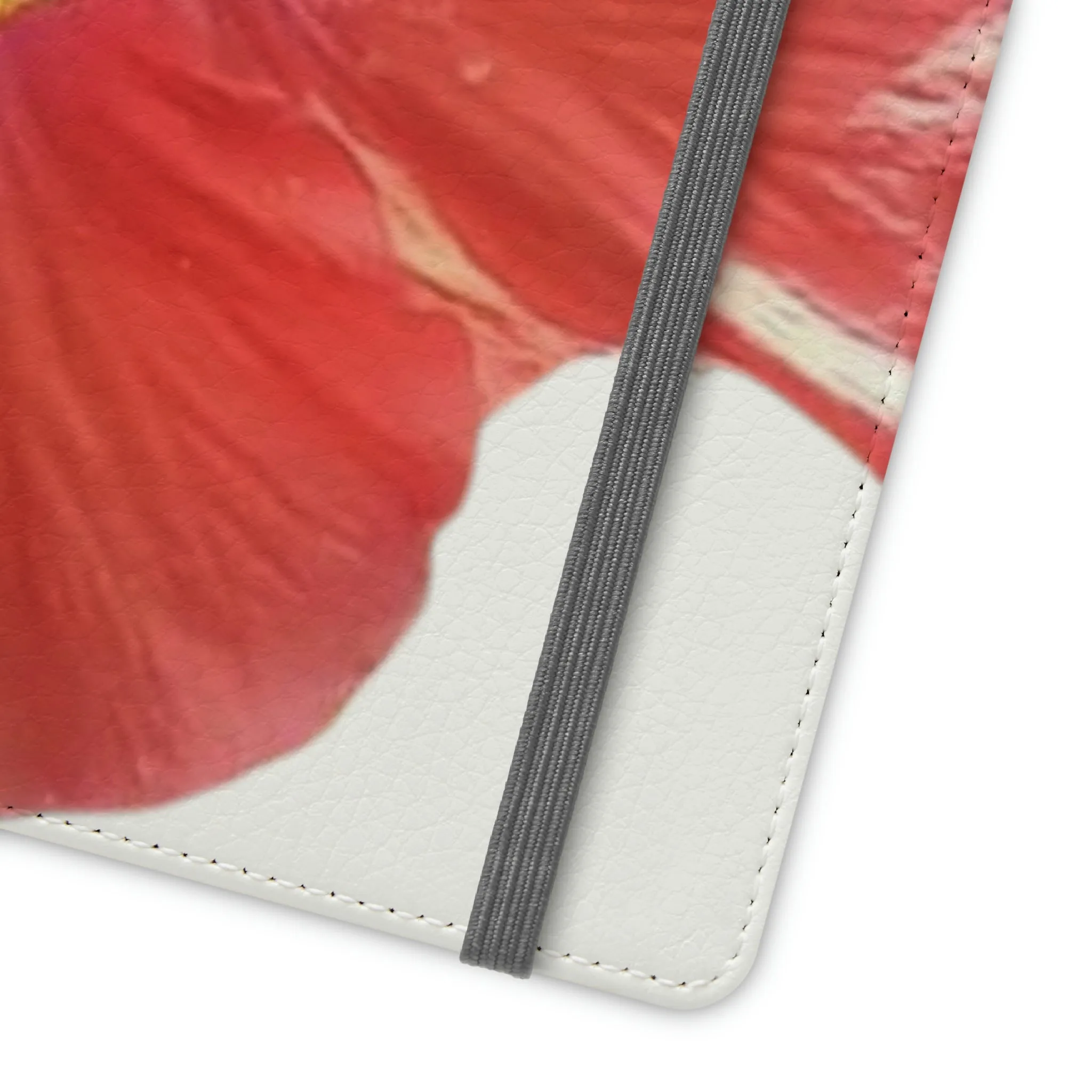 Peach Hibiscus White Background | Folio Phone Case | High Bloom Collection | Life By Ortavia