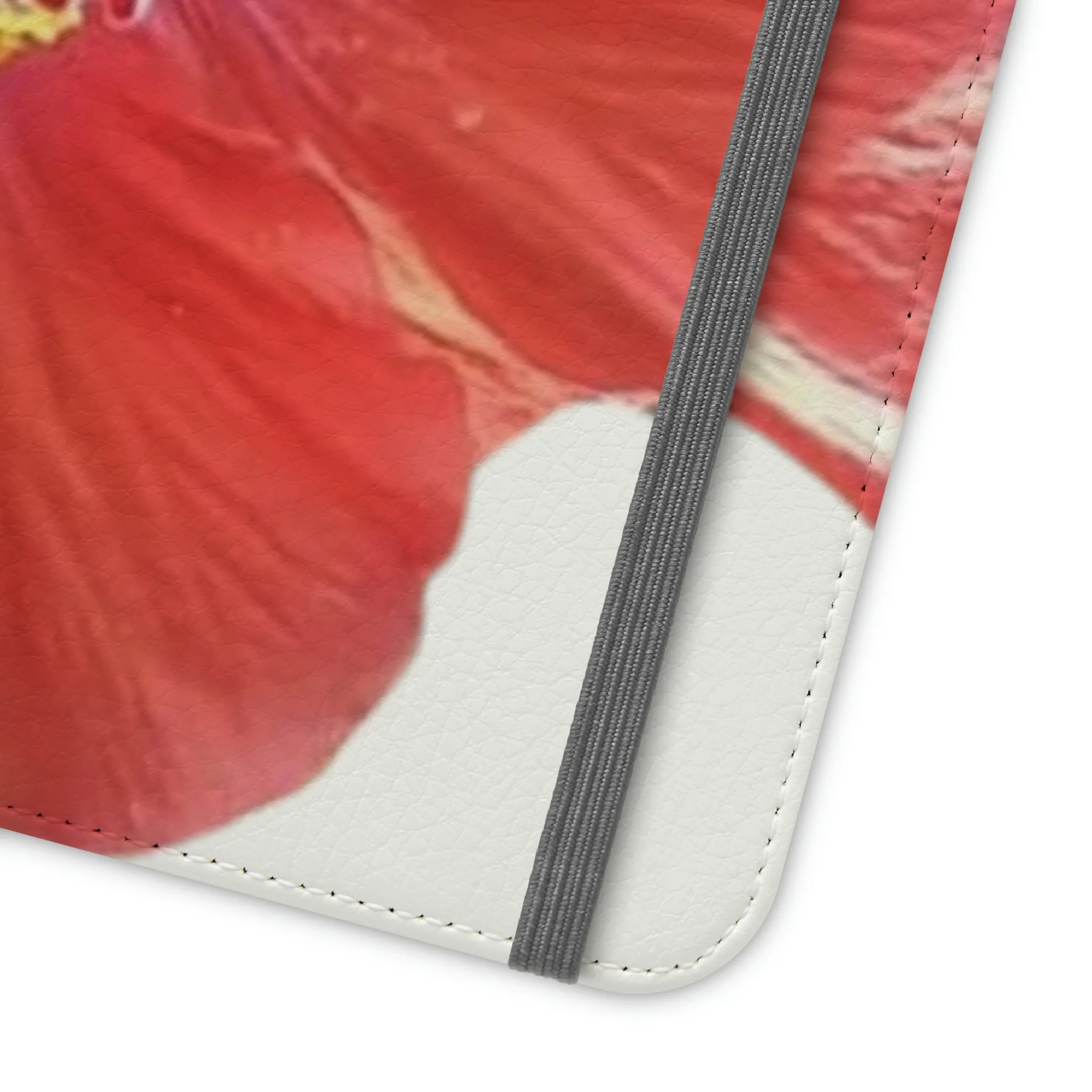 Peach Hibiscus White Background | Folio Phone Case | High Bloom Collection | Life By Ortavia