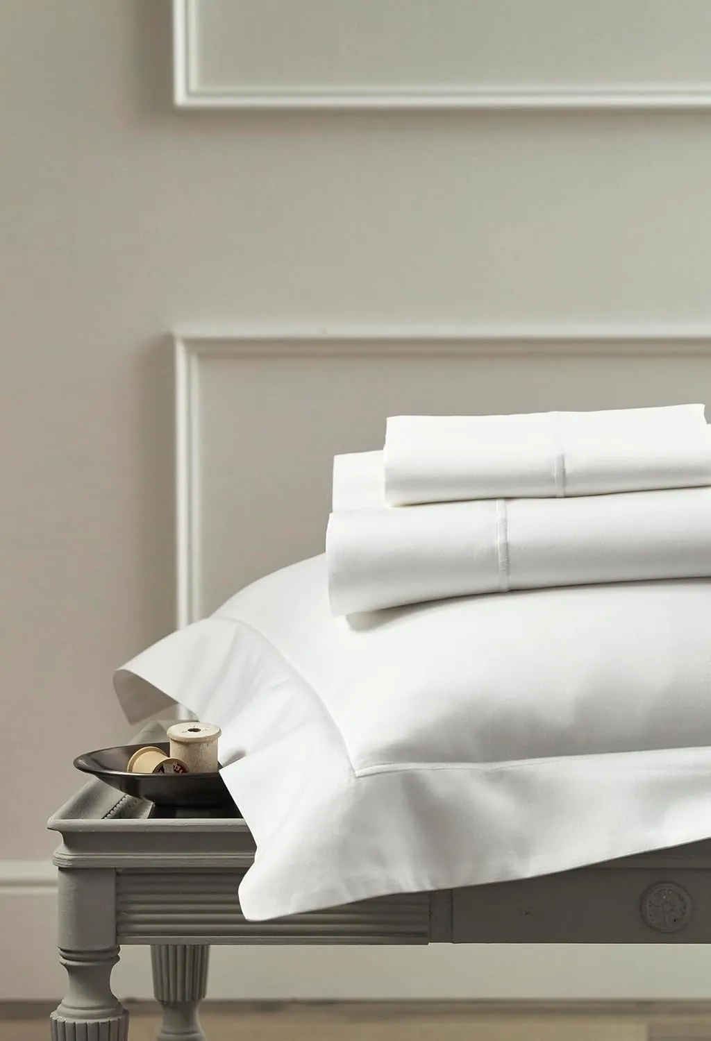 Peacock Alley Soprano Luxury Sateen Sheet Sets - 100% Long Staple Cotton, 420 Thread-Count, Soft and Smooth Sateen Weave - King, White