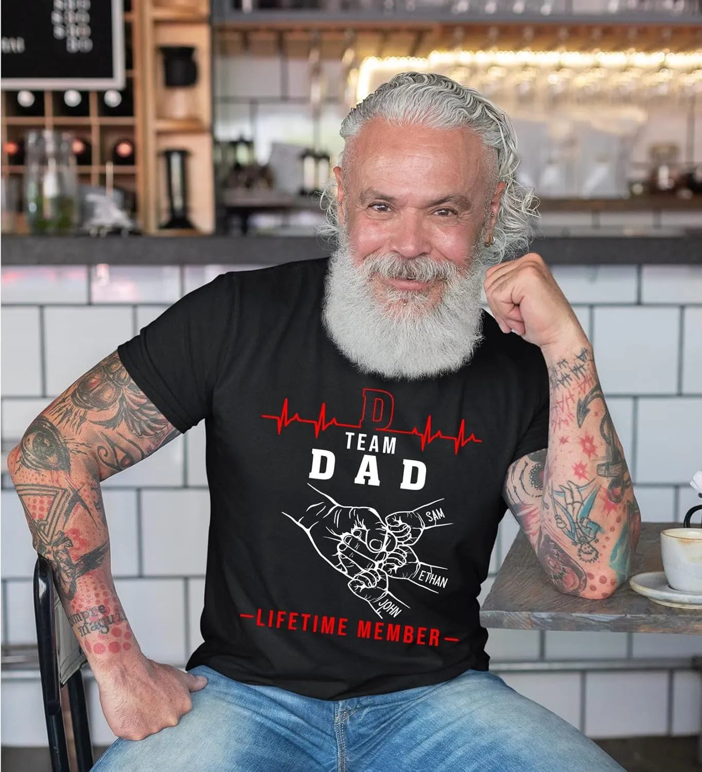 Personalized Team Dad Shirt, Custom Dad Shirts for Men, Dad Shirt Lifetime Member, Personalized Daddy Grandpa Shirt