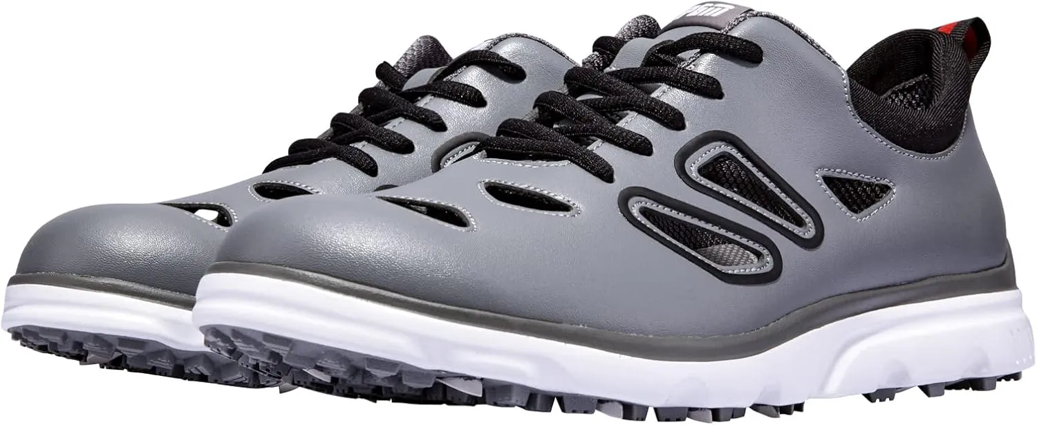 PGM Golf Shoes Mens - Summer Breathable Mens Golf Shoes Spiked - Golf Training Sport Sneakers Anti Slip Walking Footwears Outdoor