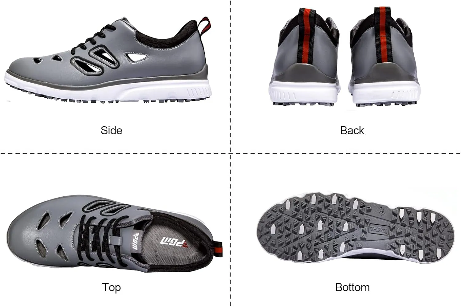 PGM Golf Shoes Mens - Summer Breathable Mens Golf Shoes Spiked - Golf Training Sport Sneakers Anti Slip Walking Footwears Outdoor