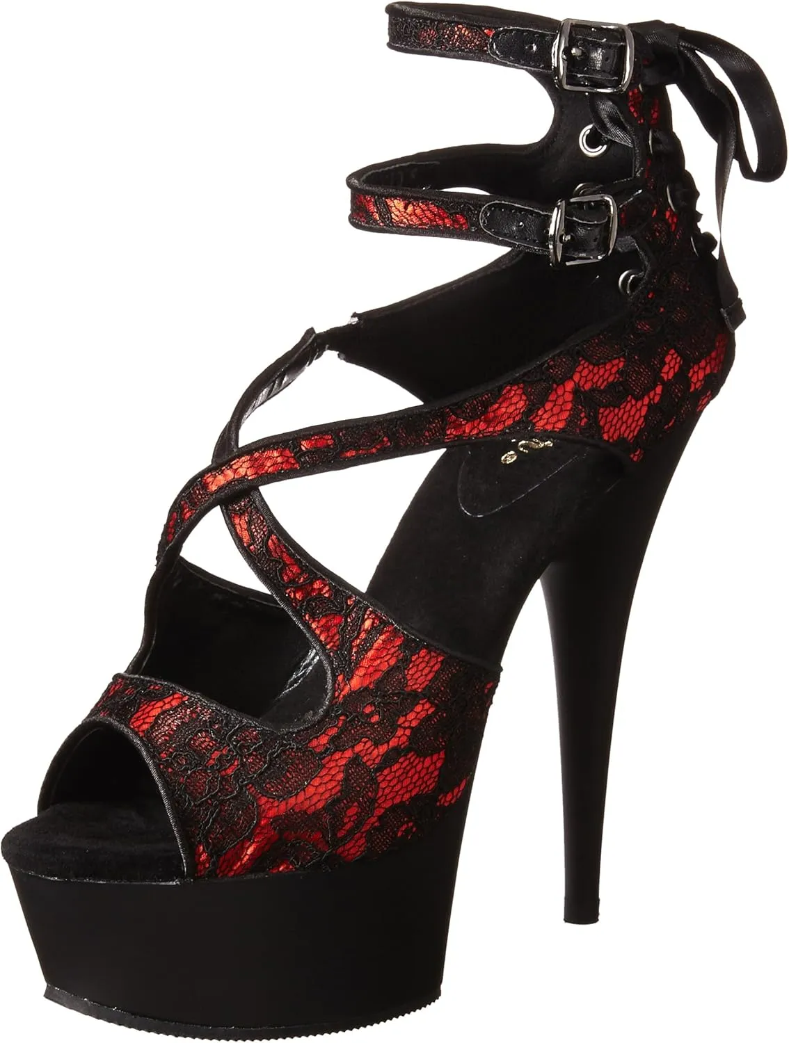 Pleaser Women's Delight-678LC/RSA/B Platform Sandal