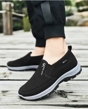 Plus Size Men's Slip On Loafer Shoes, Comfy Non Slip Casual Breathable Sneakers for Men's Outdoor Activities