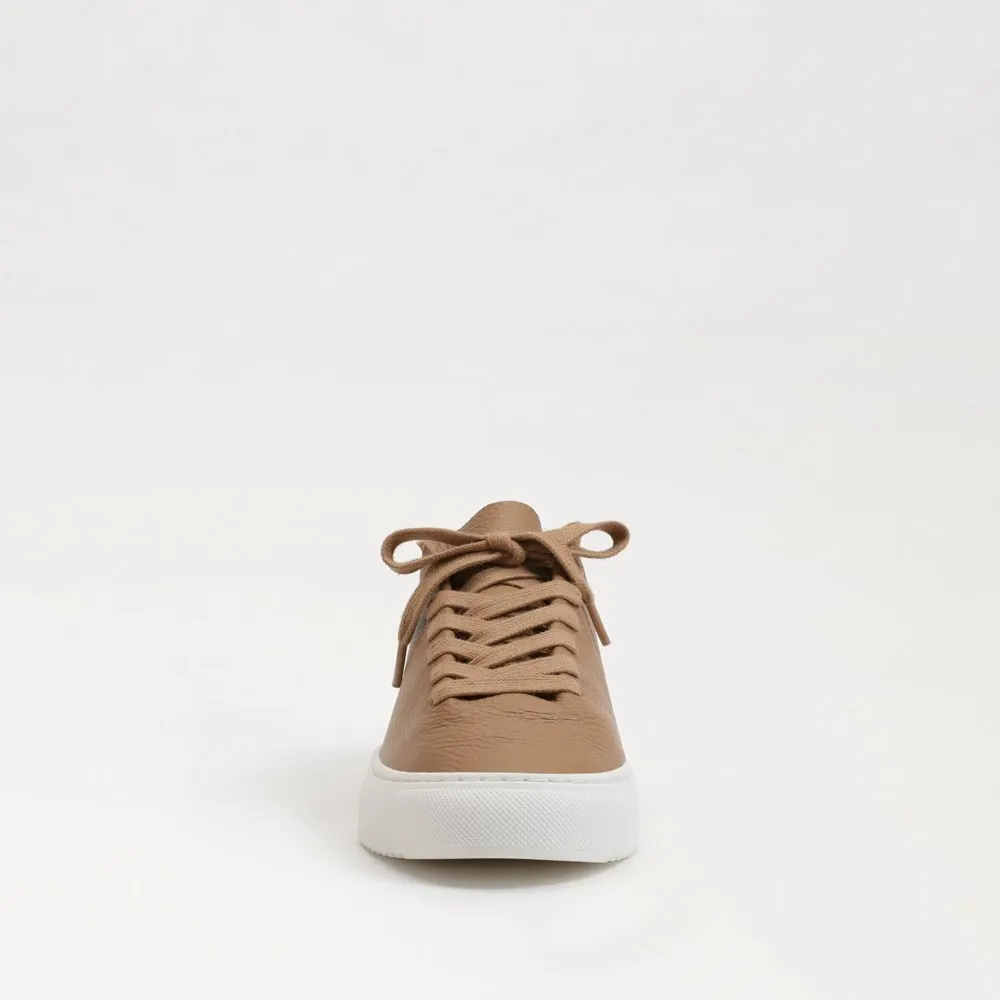 Poppy Lace Up Sneaker - Camel Leather