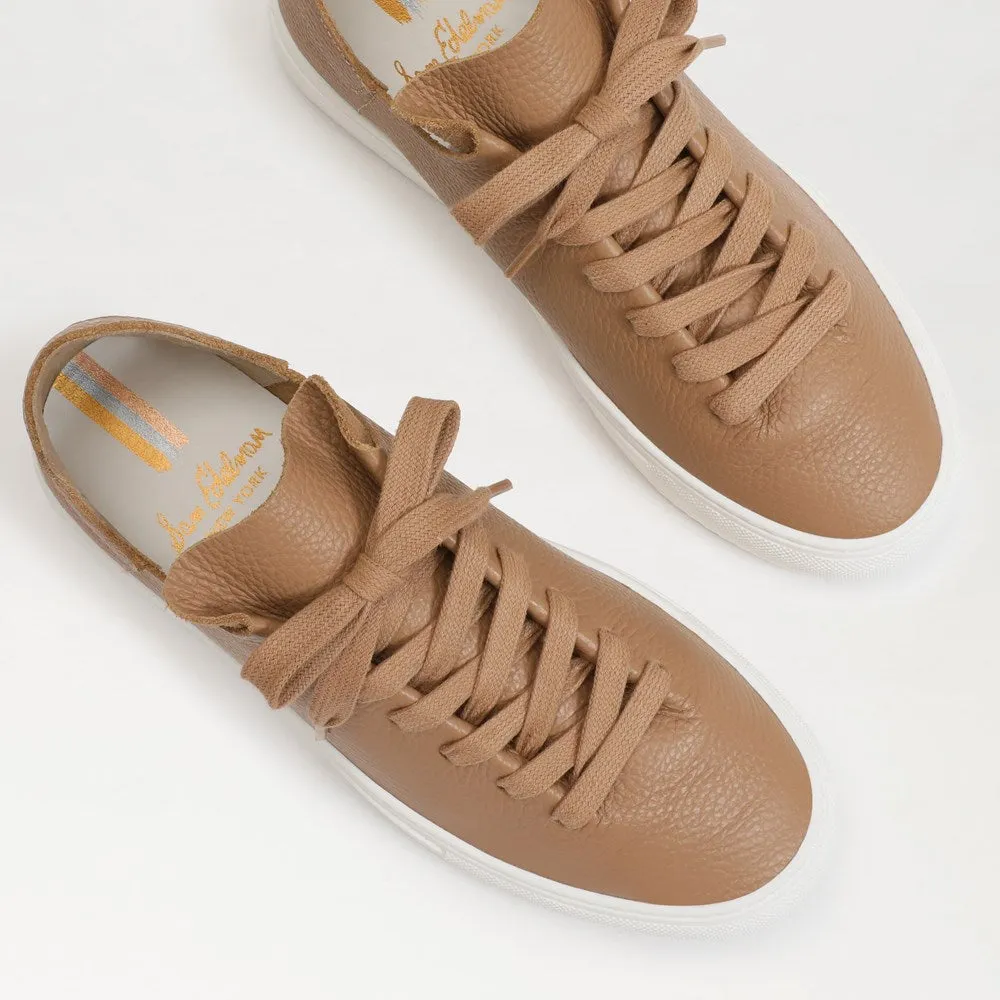 Poppy Lace Up Sneaker - Camel Leather