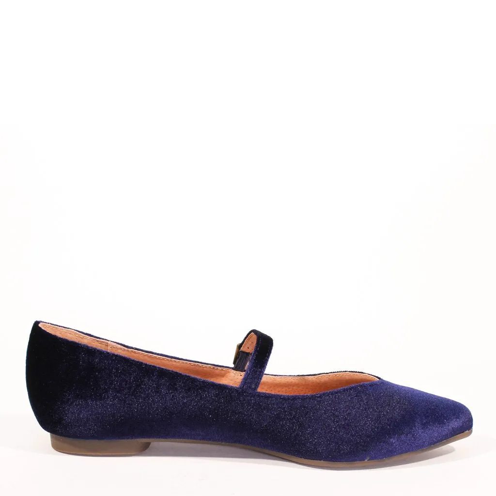 Prime Velvet Mary Jane Flats
