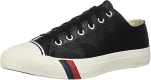 PRO-Keds Men's Royal Lo Lace Up Fashion Sneaker, Black Leather, 3.5