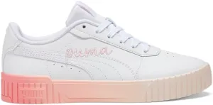 Puma Womens Carina 2.0 Logo Lots of Love Lace Up Sneakers Shoes Casual - White - Size 9 M