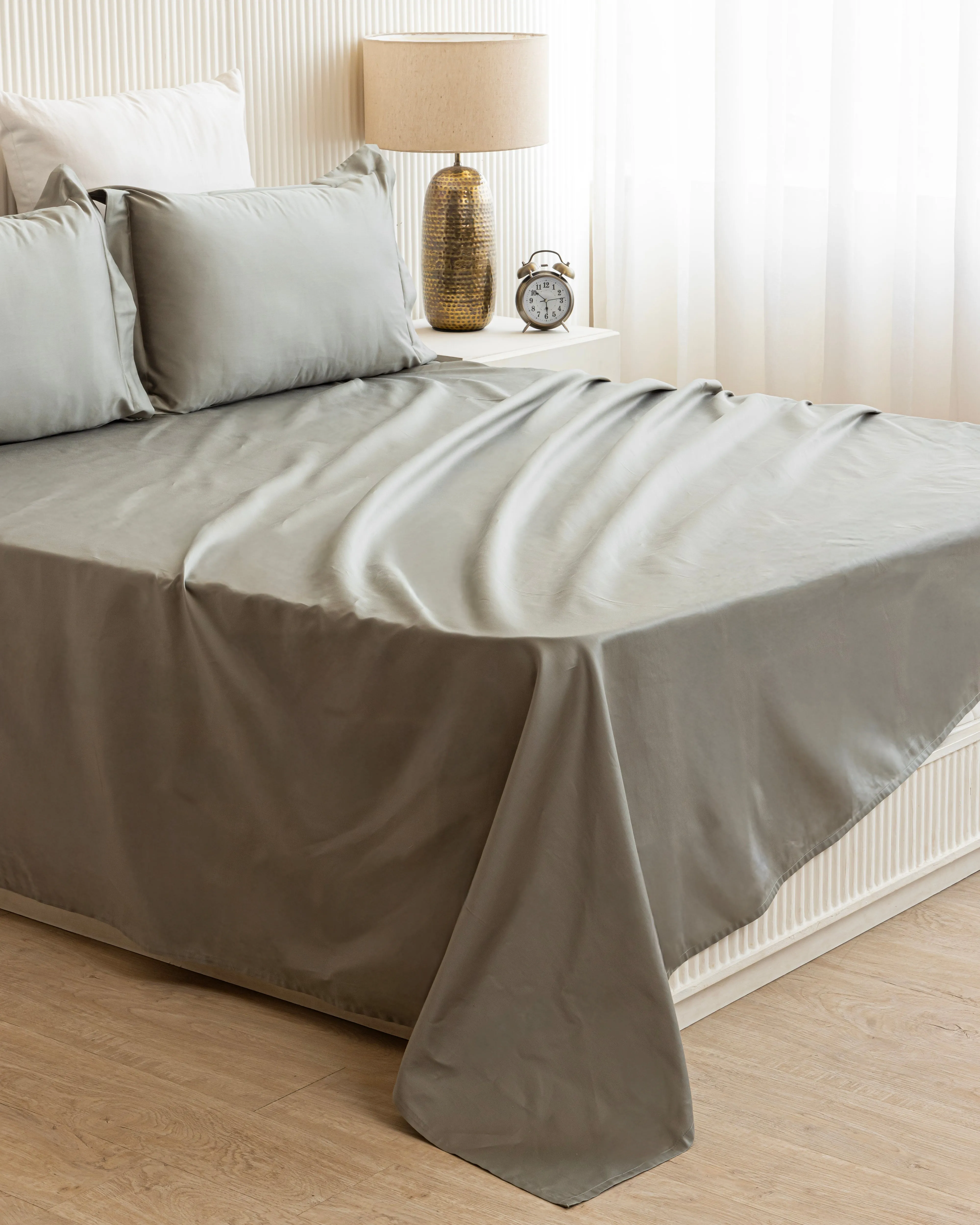 Quintessential Flat Sheet Pebble Green