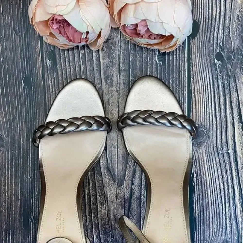 Rachel Zoe Ella Two-Piece Dress Sandals   Gold  9