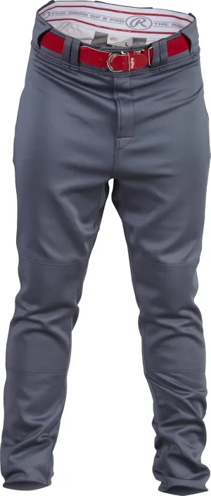 Rawlings PRO 140 Premium Series Game Baseball Pant, Adult, Solid Color, Full Length, Unhemmed