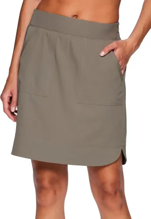 RBX Active Longer Length Skort for Women, Quick Drying Woven Pickleball Golf Skort with Pockets for Tennis, Hiking, Running