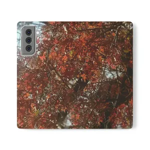 Red Autumn Leaves | Folio Phone Case | High Bloom Collection | Life By Ortavia