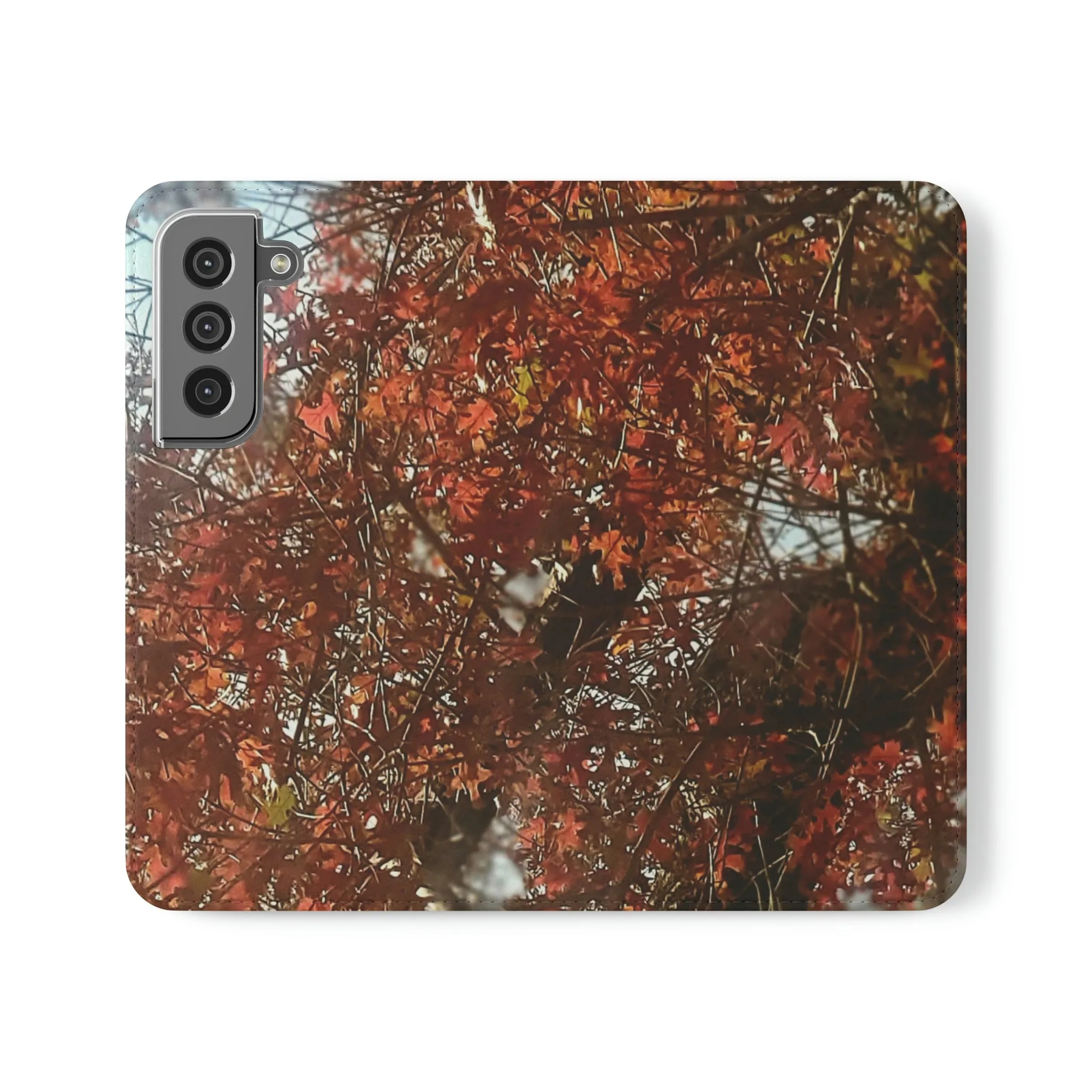 Red Autumn Leaves | Folio Phone Case | High Bloom Collection | Life By Ortavia