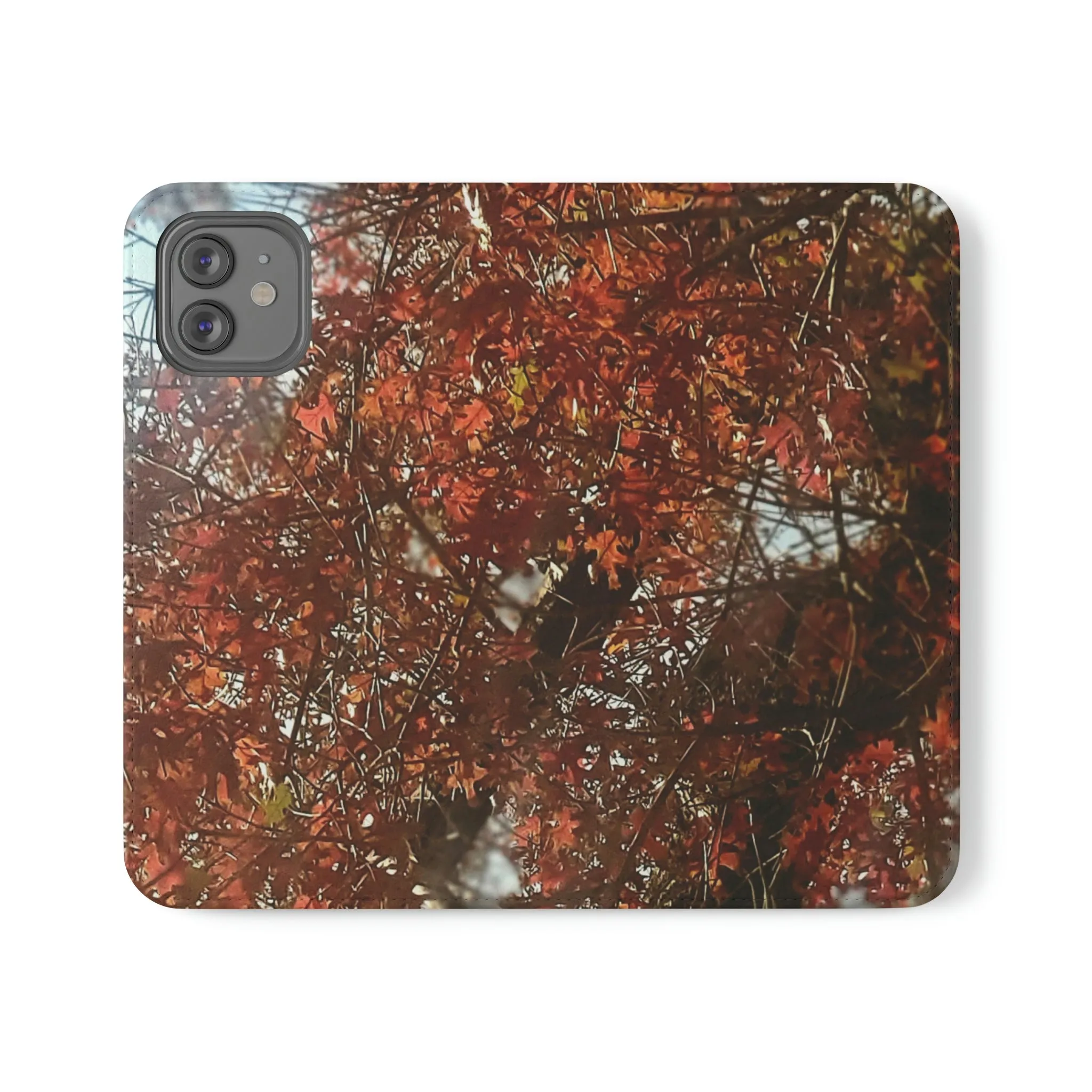 Red Autumn Leaves | Folio Phone Case | High Bloom Collection | Life By Ortavia