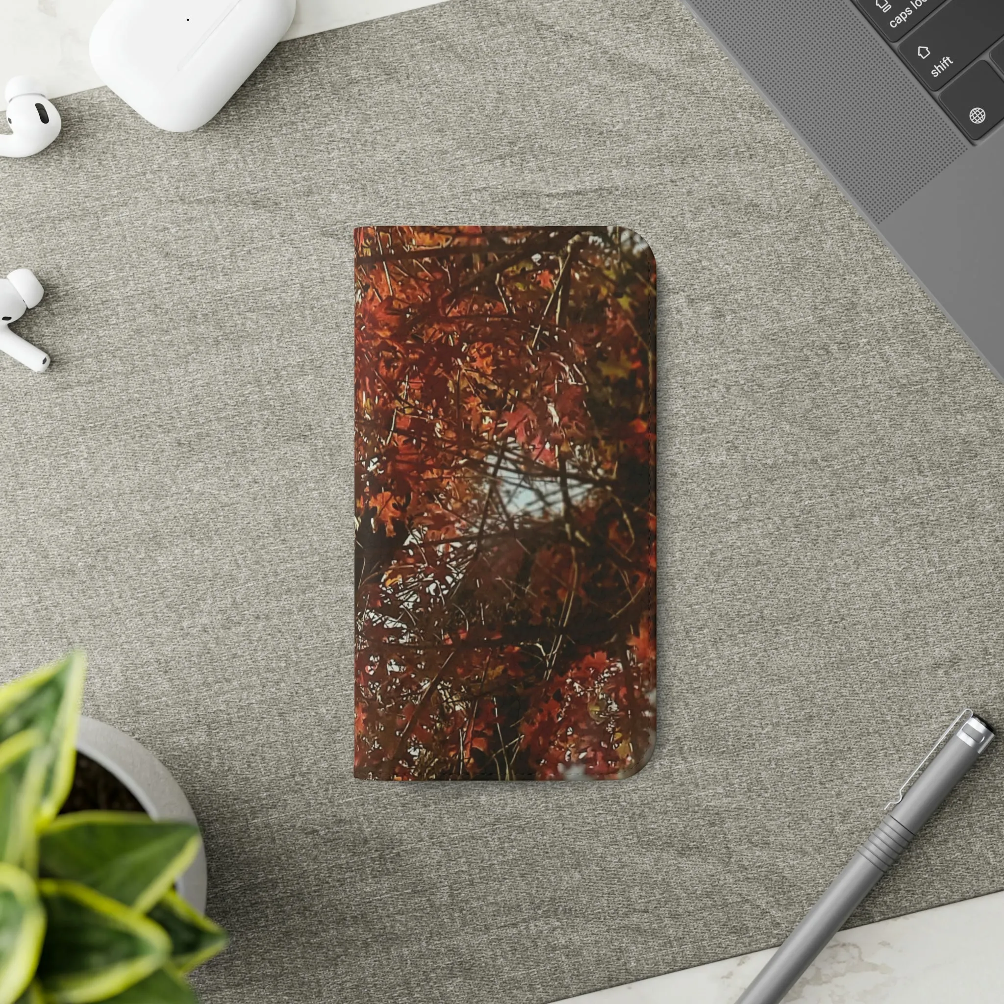 Red Autumn Leaves | Folio Phone Case | High Bloom Collection | Life By Ortavia