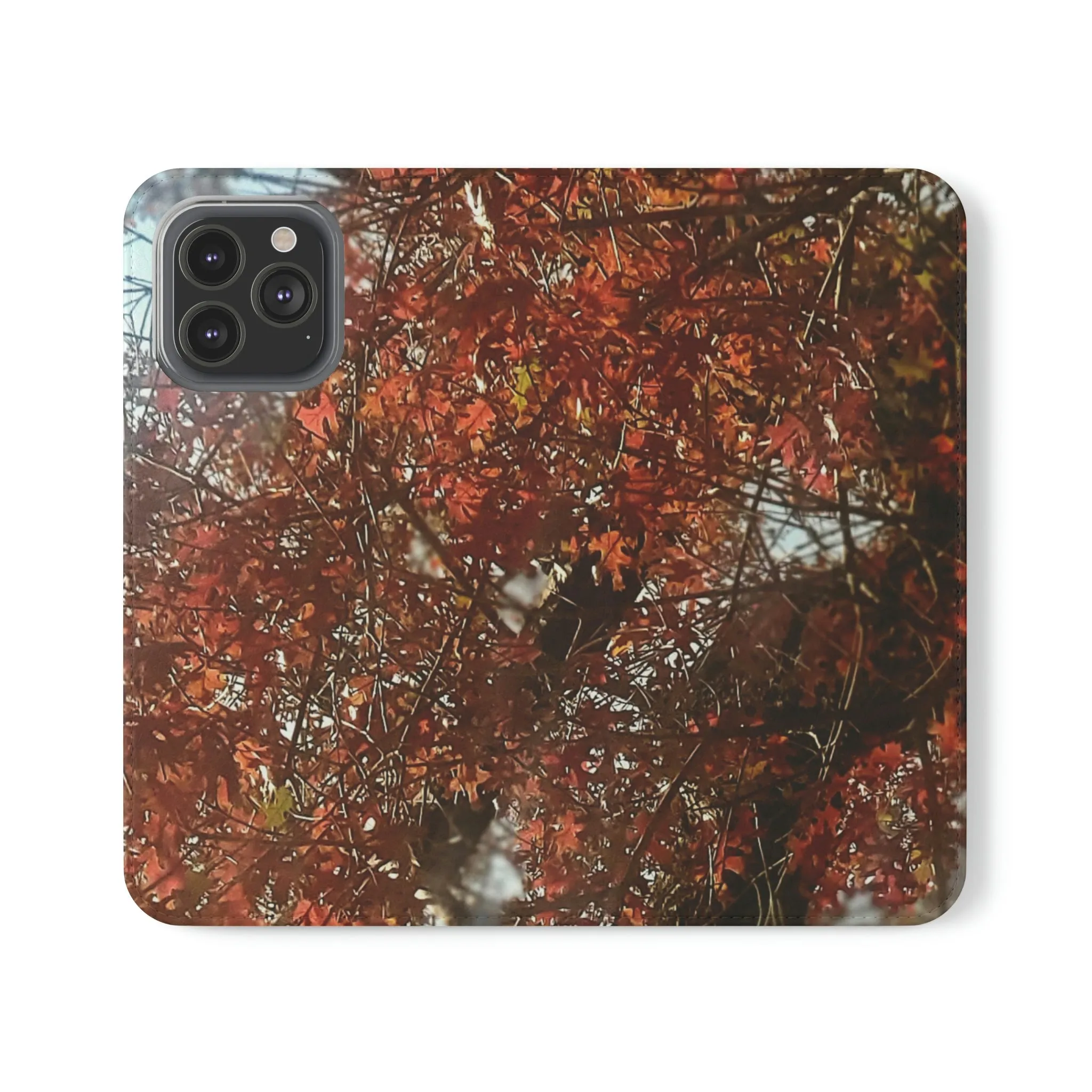 Red Autumn Leaves | Folio Phone Case | High Bloom Collection | Life By Ortavia