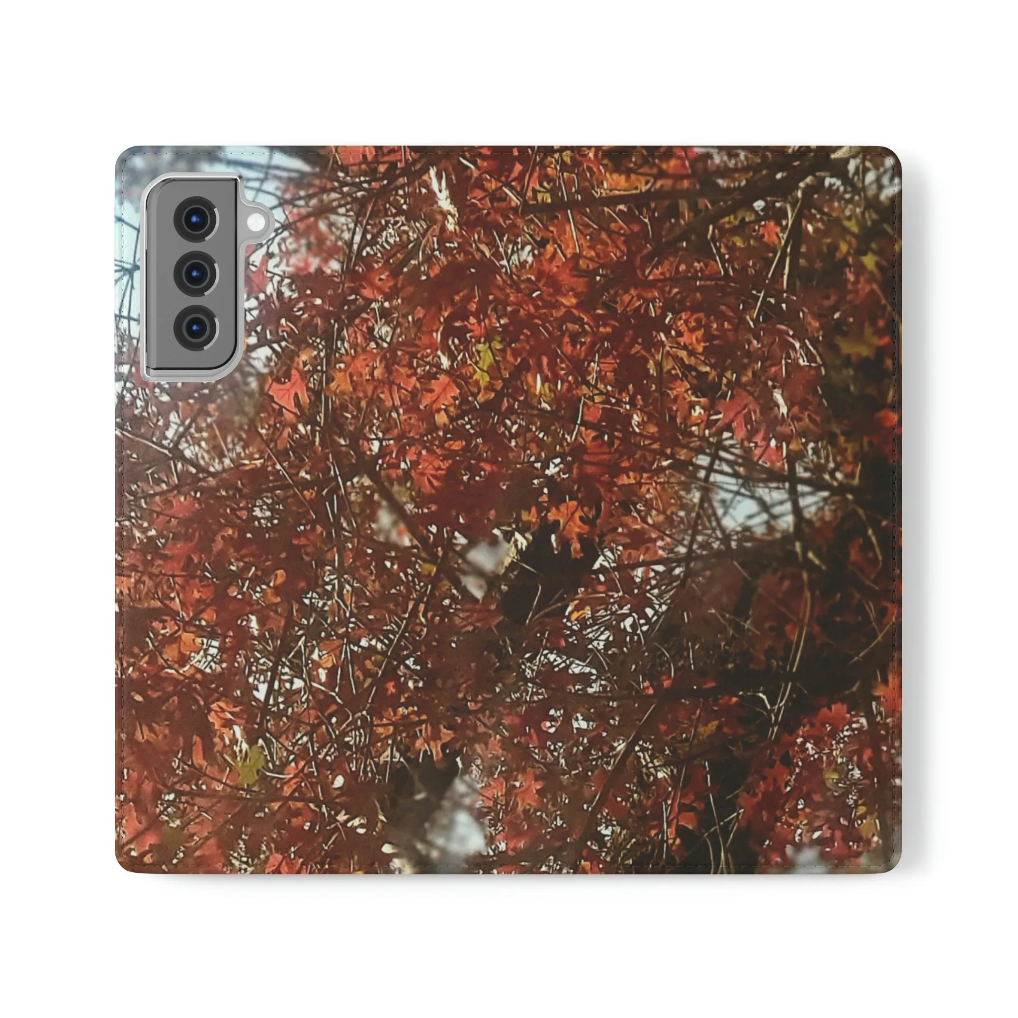 Red Autumn Leaves | Folio Phone Case | High Bloom Collection | Life By Ortavia